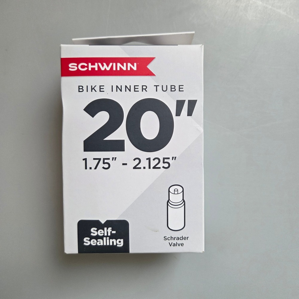 Schwinn 20 Inch Bike Inner Tube Self-Sealing 1.75-2.125 Schrader Valve SW75831A